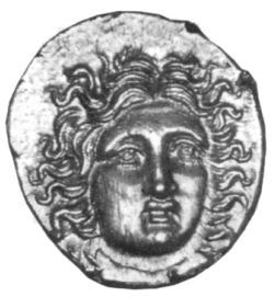 Helios coin portrait