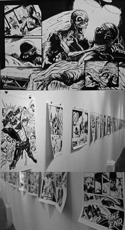 Sequential comic art not to be missed: a complete 32 page story by Talbott from KNIGHT WATCHMAN, on view at Artspace Gallery.