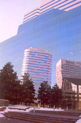 Reflections of Bank Buildings, Downtown Richmond