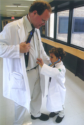 Child Using Stethoscope