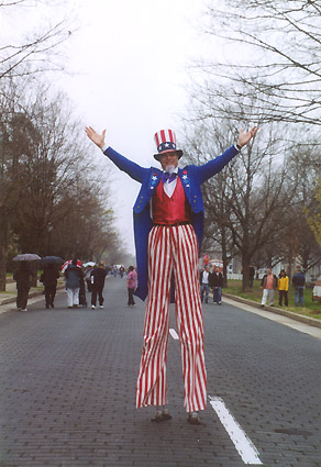 Uncle Sam on Stilts