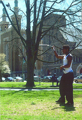 Practicing Martial Arts in the Park
