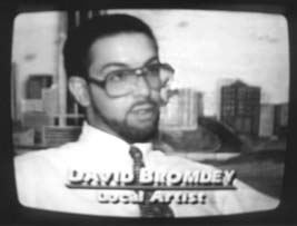 Artist David Bromley on TV interview