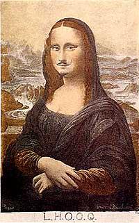 Mona Lisa with Mustache & goatee