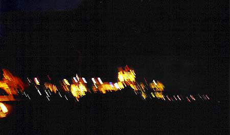 city lights - motion blur effect