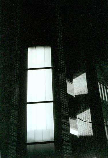 VCU at Night - black & white photo