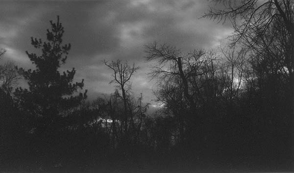 Cloudy Sky at Night - Black and White Photography
