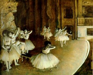 Edgar Degas, Ballet Rehearsal on Stage, 1874