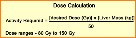 Formula to calculate Therasphere dose