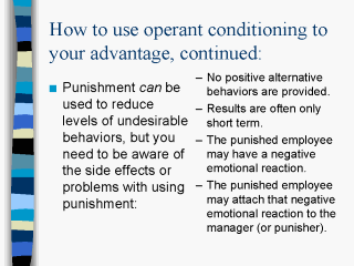 advantages and disadvantages of operant conditioning