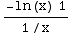 (-ln(x) 1)/(1/x)