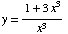 y = (1 + 3x^3)/x^3