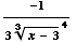 -1/(3 (x - 3)^(1/3)^4)