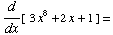 d/dx[  3x^8 + 2x + 1 ] =
