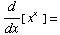 d/dx[ x^x  ] =