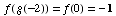  f ( g(-2)) = f(0) = -1