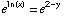 e^ln(x) = e^(2 - y)