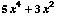 5x^4 + 3x^2