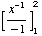 [x^(-1)/-1] _1^2