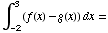 ∫_ (-2)^3 (f(x) - g(x)) dx =