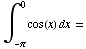 ∫__ (-π)^0cos(x) dx =