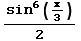 sin^6(x/3)/2