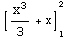 [x^3/3 + x] _1^2