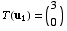 T(u _ 1) = (3)              0