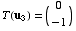 T(u _ 3) = (0 )              -1