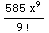 (585x^9)/9 !
