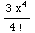 (3x^4)/4 !