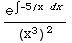 e^(∫ -5/x  dx)/(x^3)^2