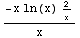(-x ln(x) 2/x)/x