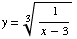 y = 1/(x - 3)^(1/3)
