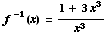 f^( -1)(x) = (1 + 3x^3)/x^3