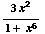 (3x^2)/(1 + x^6)