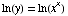 ln(y) = ln(x^x)