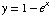 y = 1 - e^x