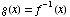 g(x) = f^(-1)(x)