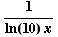1/(ln(10) x)
