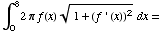 ∫_0^82π f(x) (1 + (f ' (x))^2)^(1/2) dx =